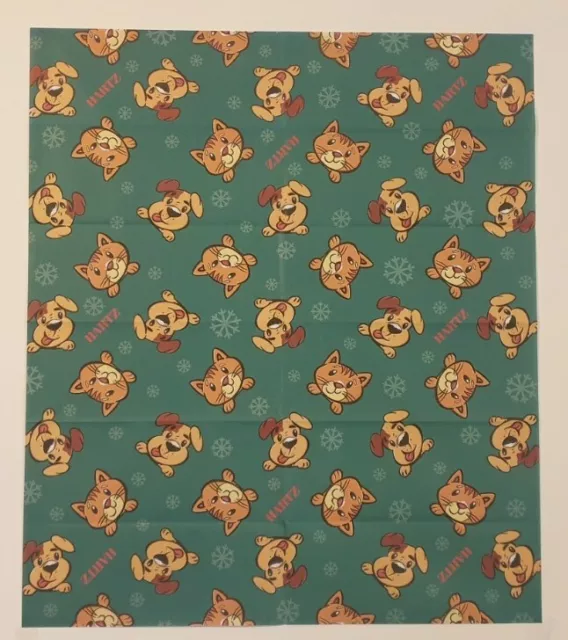 Papier d'emballage pour animaux de compagnie de Noël avec étiquette 1 feuille 60 cm x 70 cm par Hartz chats ou chiots