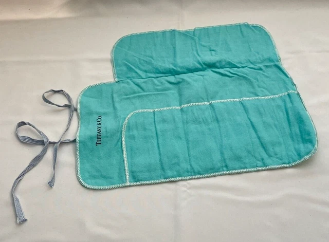 Tiffany & Co. Sterling Silver Flatware Storage Roll Up Bag with 6 slots Tiffany & Co. Sterling Silver Flatware Storage Roll Up Bag with 6 slots