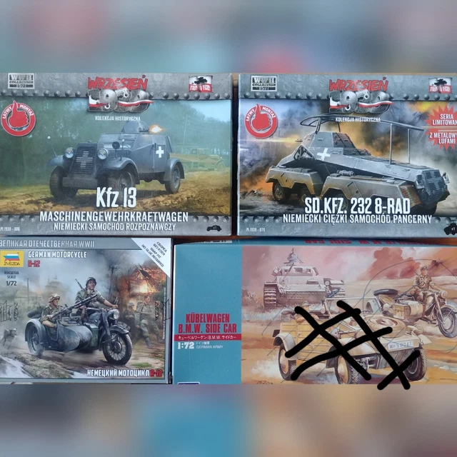 Lot de maquettes 1/72 - Armée Allemande.