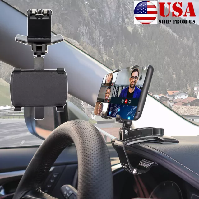 Cell Phone Mount Car Dashboard 360° Stand Holder Universal Cradle Clip on GPS