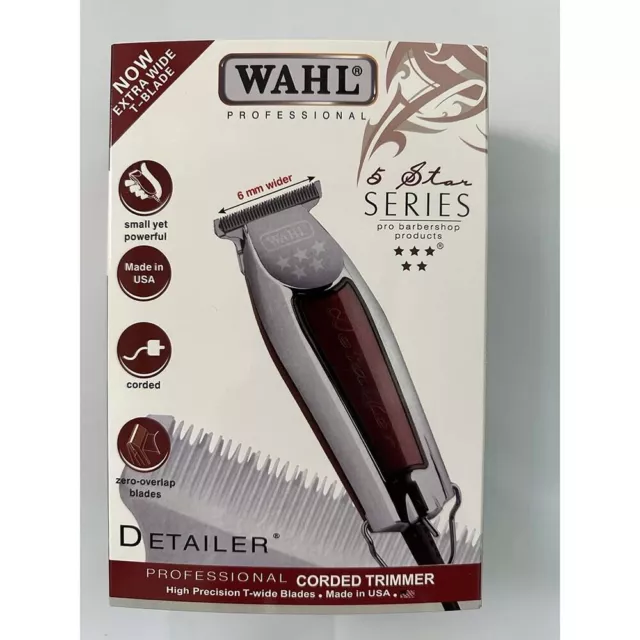 Wahl Corded Detailer Hair Trimmer Extra Groom Wide T-Blade Cutting Professional.