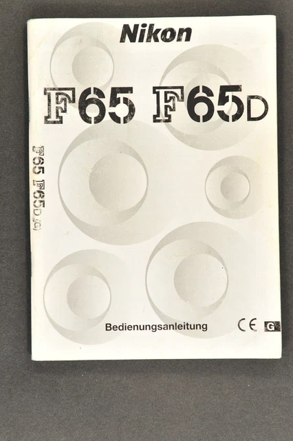 Nikon F - 65, F - 65D manuale d'uso tedesco