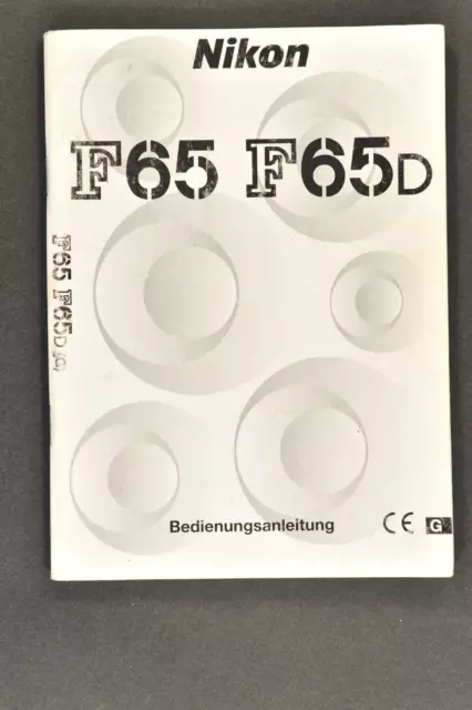 Nikon F - 65 , F - 65D  Bedienungsanleitung Deutsch