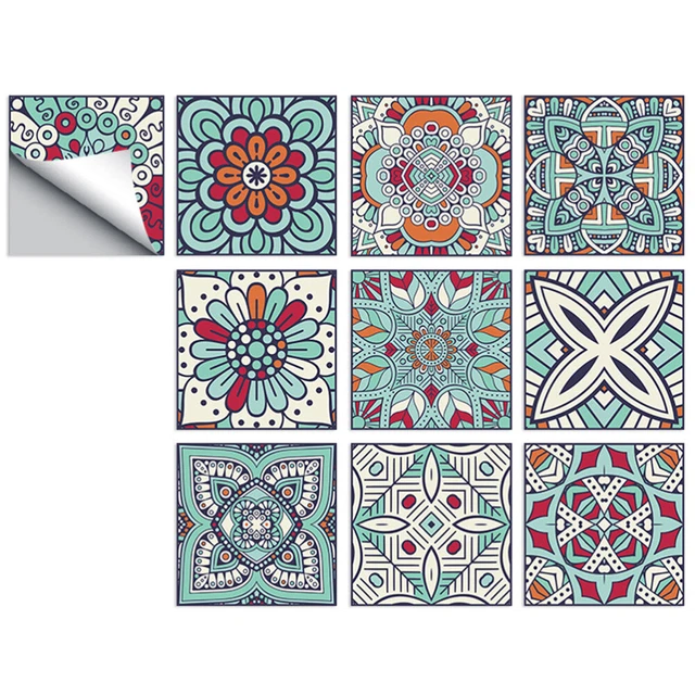 10 pz adesivi da parete per pavimenti a mosaico armadio adesivi per piastrelle