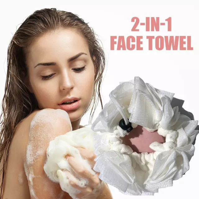 Soft Shower Mesh Foaming Sponge Body Scrub Exfoliating Back Brush Skin Cleaner: