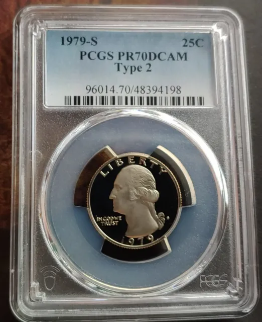 1979-S 25C Pcgs Pr70Dcam T2 Tough Variety Type Perfect Registry Type Two  Coin