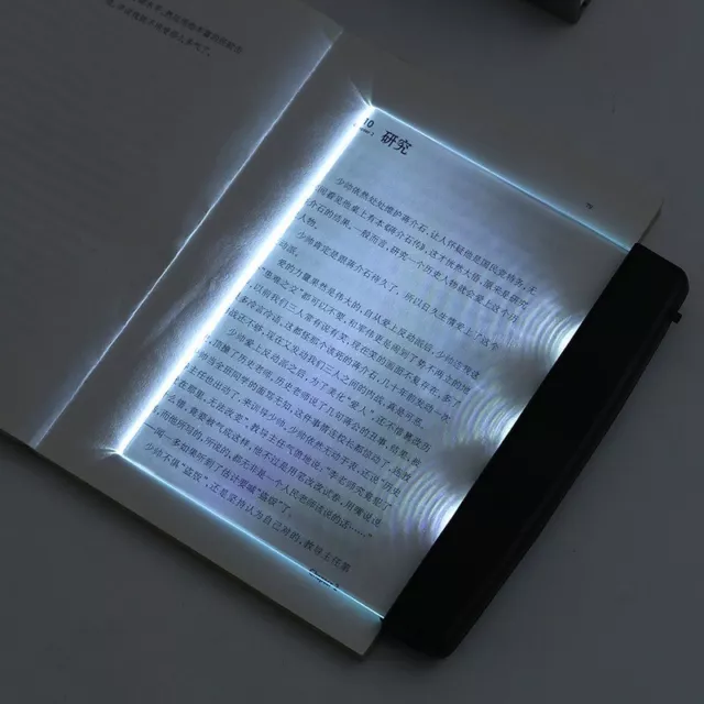 Creative LED Book Light Reading Night Flat Plate Portable Travel Panel Lamps NEW