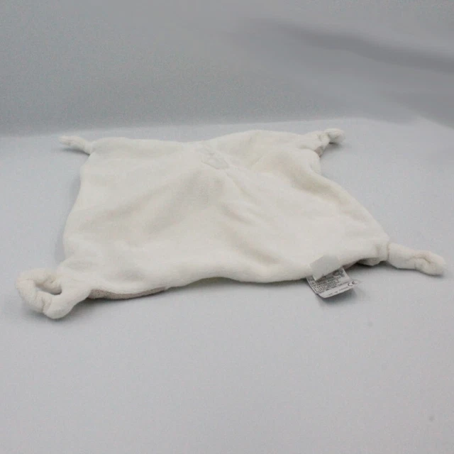 Doudou plat lapin blanc beige VACO - 24338