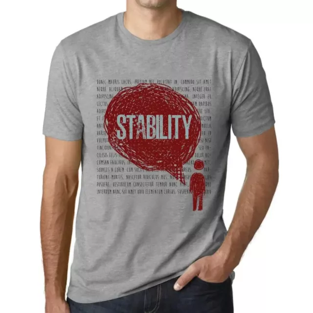 Camiseta Estampada para Hombre Pensamientos Estabilidad – Thoughts Stability