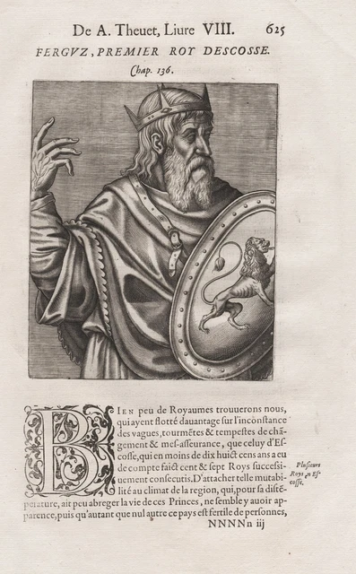 FERGUS EXPANSION MOR Scotland Écosse Dal Dalriada Portrait Thevet 1584