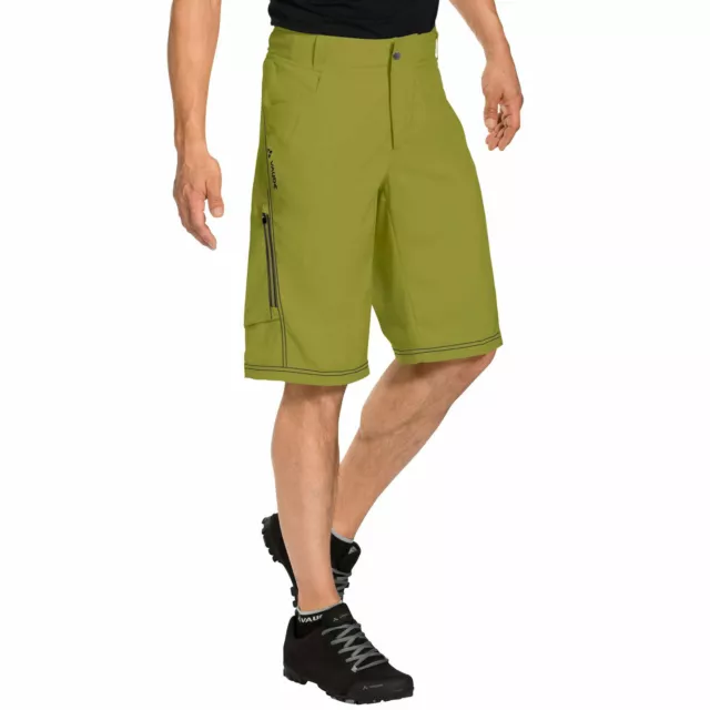 Vaude Ledro Herren-Radshort Pantalones Ciclista Corto Short de Bicicleta Verde