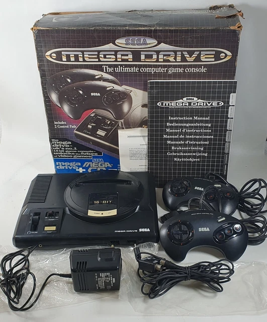 Sega Mega Drive Console Boxed Tested Working PAL UK Two Controller Version