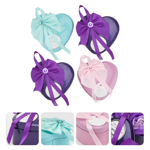 4 pz scatola regalo fiori di sapone mazzo di nozze scatole regalo per biscotti