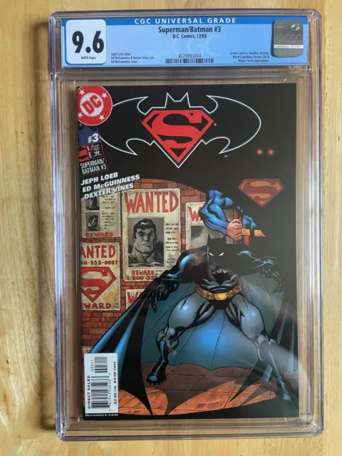 Superman/Batman #3 Cgc 9.6! Ed Mcguinness Cover!