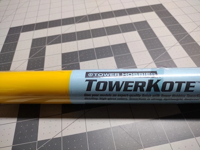 TowerKote RC airplane Poly Covering Film By Tower Hobbies 6' Roll Yellow TowerKote RC airplane Poly Covering Film By Tower Hobbies 6' Roll Yellow