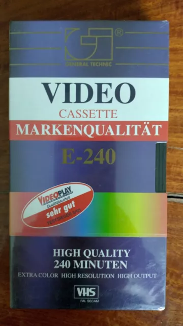 GENERAL TECHNIC - VHS Video Kassette E240 -  Neu & Original Verpackt - Pal