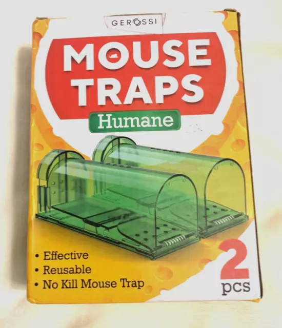 Gerossi Effective Reusable No Kill Catch And Release Humane Mouse Trap 2 PCS NEW