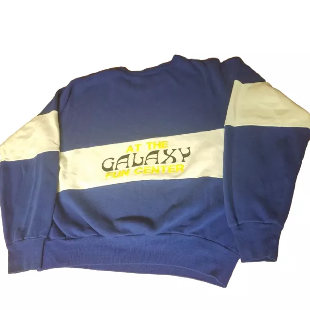 VTG Galaxy Family Fun Center Roseville Michigan Sweatshirt Shirt L ARCADE GAME