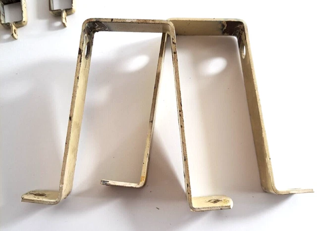 Vintage Curtain Rods Swing Arm Art Deco Ornate Arrows Aluminum Adjustable Beige 2