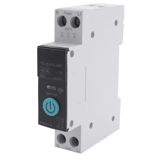 40A Tuya Monophasé Din Rail WIFI Compteur D'éNergie Intelligent Minuterie M8175