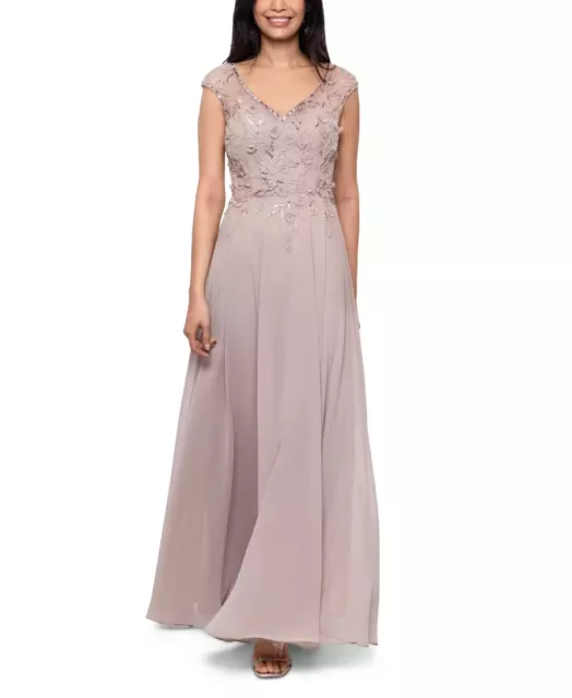 XSCAPE Beaded Chiffon Fit & Flare Dress MSRP $289 Size 14 # 14A 1740 Blm