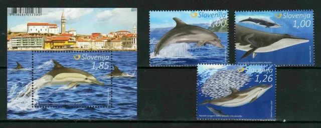 Slovenia 2016 ☀ Marine Life - Dolphins & Whales set+MSS ☀ MNH**