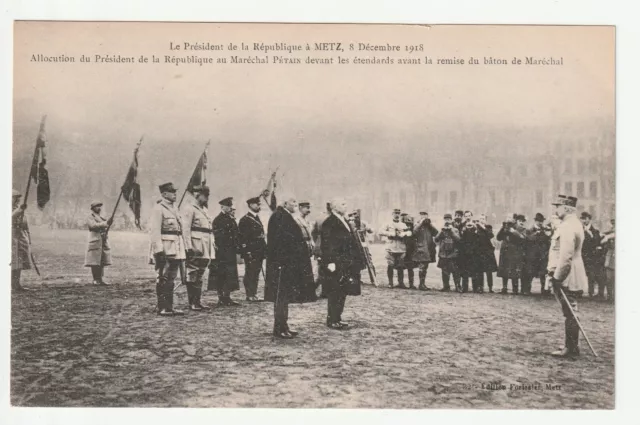 METZ  - Moselle - CPA 57 - Militaire - 1918 Remise du Baton au Maréchal Pétain