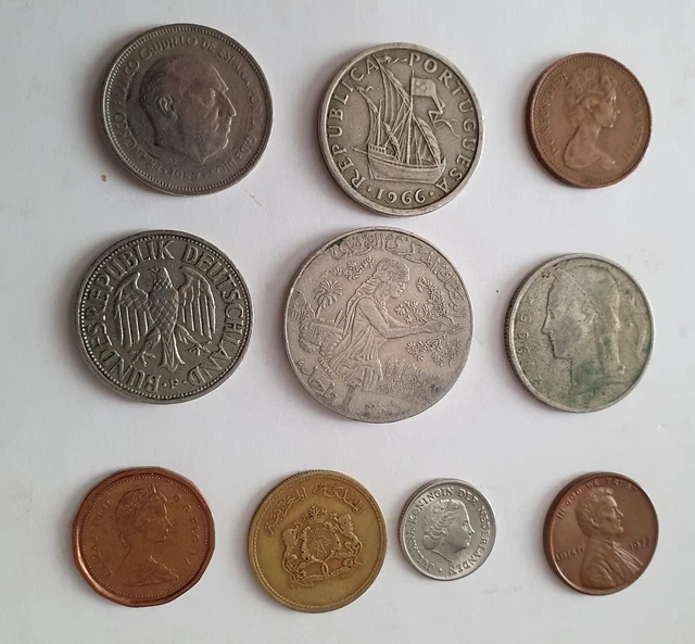 SUISSE, LOT DE 10 Pièces De Monnaies Différentes,5 EUR 1,00 - FR
