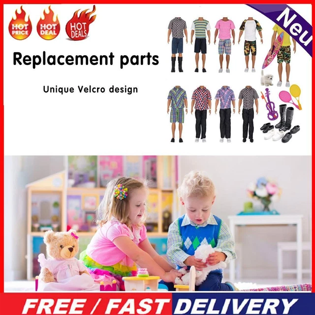 16pcs/set Dolls Dressup Clothes Handmade 11inch Random Pretend Play Dressup Toys