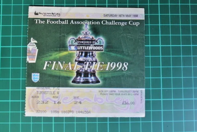 TICKET: FA CUP FINAL 1998 Arsenal v Newcastle United
