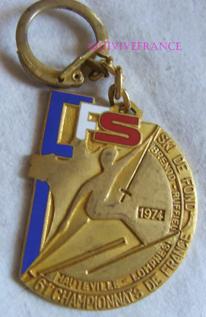 SK2143B - Keyring Federation French Ski 1974 Leagues of France