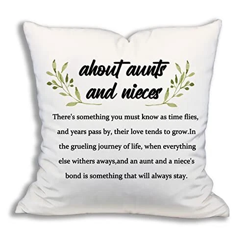 The Bond Between Aunt and Niece Pillow Case Great Aunt Gifts from Niece to My