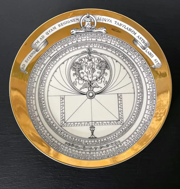 Piero Fornasetti Astrolabe Porcelain Plate 9.5 Inch 1967