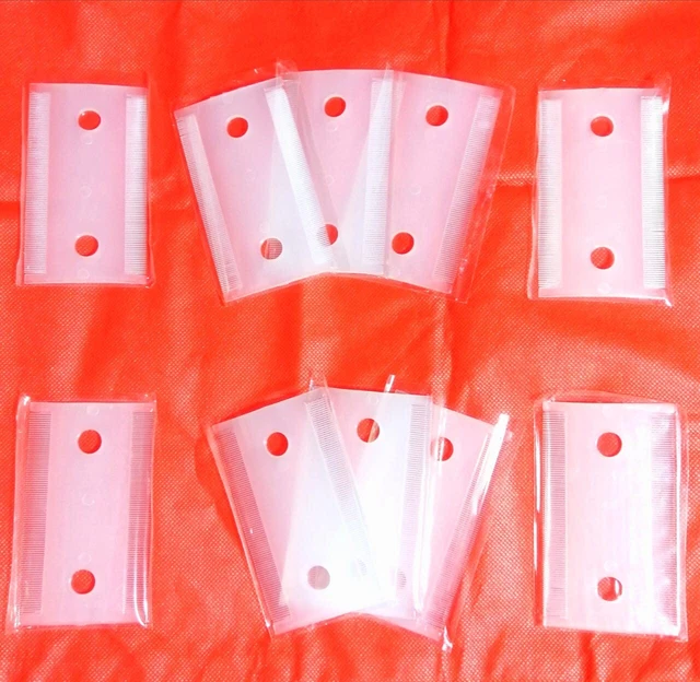 Double Sided White NIT Comb For Head Lice Detection 10 Pieces