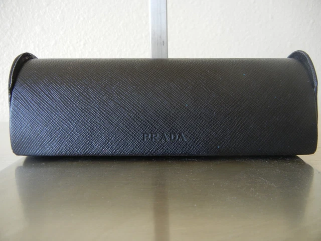 Prada Saffiano Black Eyeglasses Rectangular Hard Case