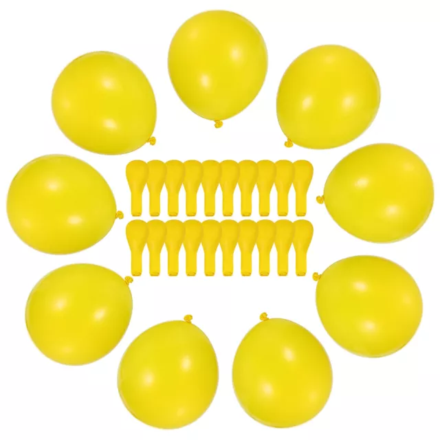 Party Balloons, 100 Pack Yellow Latex Balloons Round Balloons Bulk