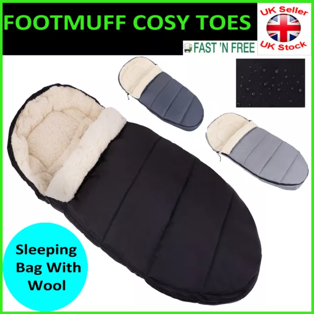 Universal Wool/Fleece Cosy Toes Footmuff Carrycot Buggy Pushchair Stroller Pram