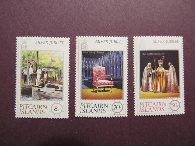 Pitcairn Islands Scott 160-162 Queen Elizabeth's Silver Jubilee issue