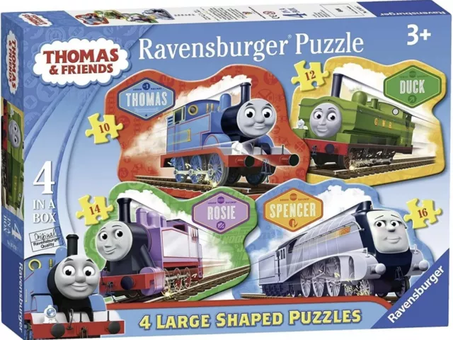 Ravensburger Thomas & Friends 4 Large Shaped Jigsaw Puzzles (10, 12, 14, 16 Piec