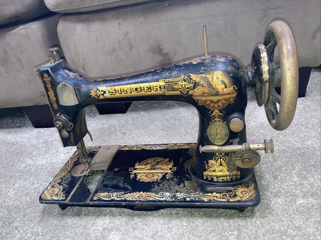 Antique 1800’s Sphinx Singer Sewing Machine No Letter Prefix #15427121, Restore
