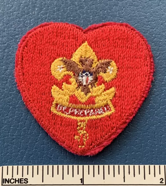 Vintage 1960s LIFE SCOUT Boy Scouts Uniform Badge PATCH Rank Sash BSA Red Heart