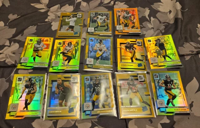 2022 Panini Donruss Gold Press Proof Pittsburgh Steelers Team Set; No Pickett RC