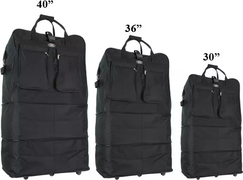30"/36"/40" Expandable Duffel Bag  Rolling Wheeled Spinner Suitcase Luggage