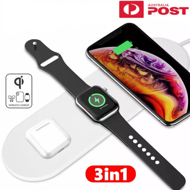 3 en 1 para cargador inalámbrico estación de carga para iPhone Apple Watch...