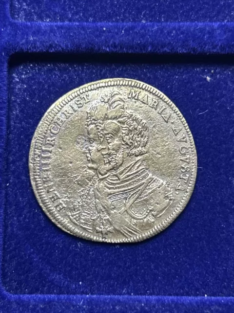 Henri IV et Marie de Médicis, jeton de Nuremberg en laiton ! 3,43 g