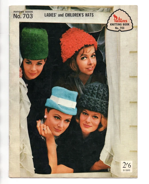 PATONS KNITTING BOOK 703 Vintage Knit Patterns Ladies and Childrens