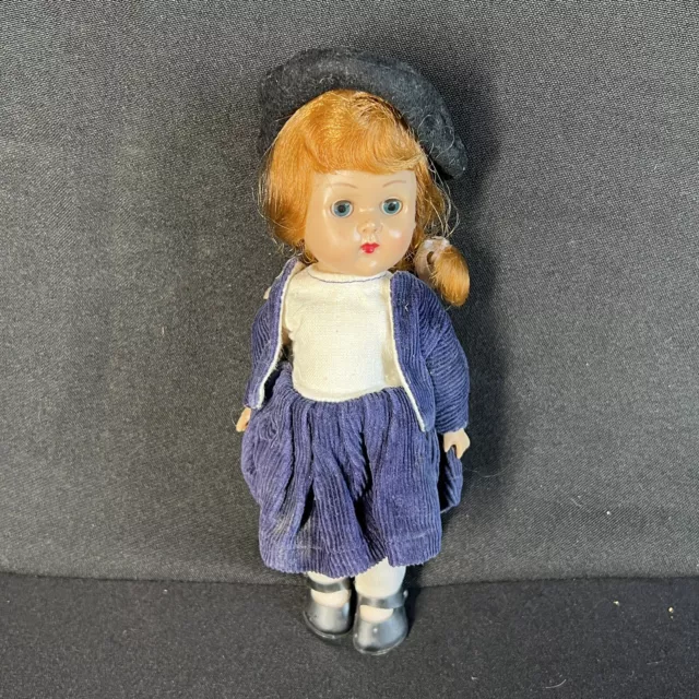 Vintage Vogue Ginny 7” Hard Plastic Doll Orig Clothes Blue Eyes