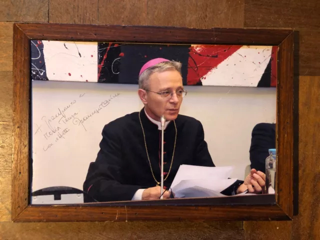 Mons. Francesco Cavina | Foto con Autografo del Vescovo di Carpi | 33x23cm