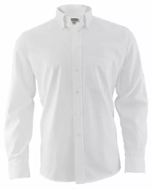Edwards White Oxford Button Long Sleeve 2XL 37 Men's Dress Shirt NEW