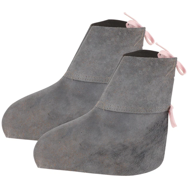 1 Pair Welding Shoes Covers Welder Boot Protective Covers Cowhide Welder Shoe 2